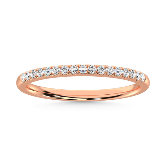 10K Rose Gold Lab Grown Diamond 1/6 Ct.Tw. Wedding Band
