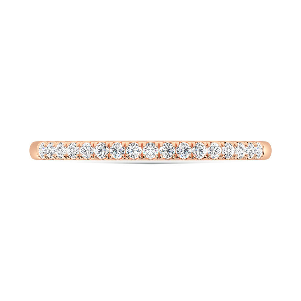 10K Rose Gold Lab Grown Diamond 1/6 Ct.Tw. Wedding Band