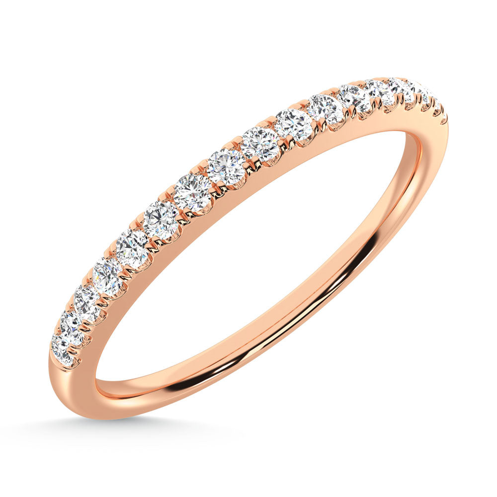 10K Rose Gold Lab Grown Diamond 1/6 Ct.Tw. Wedding Band
