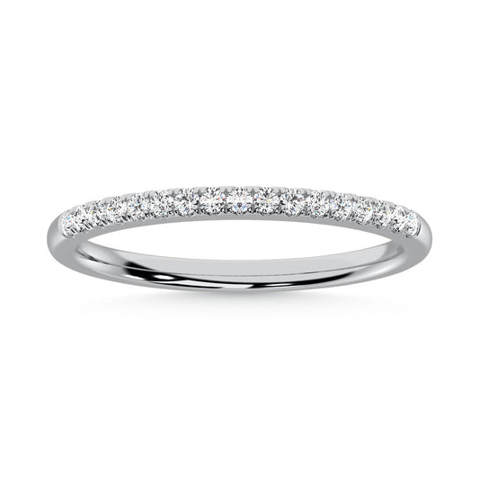 10K White Gold Lab Grown Diamond 1/6 Ct.Tw. Wedding Band