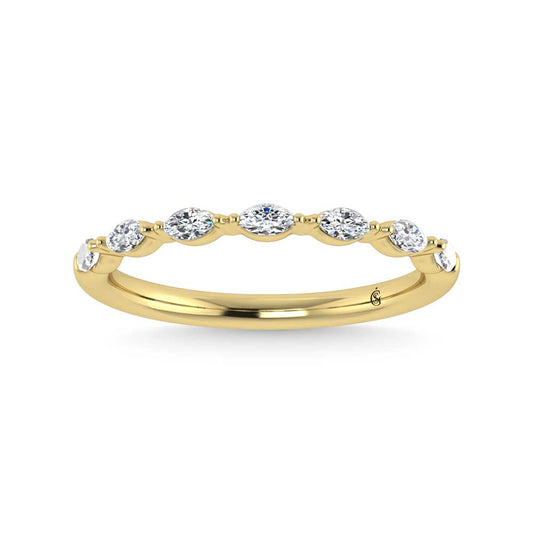 14K Yellow Gold Lab Grown Diamond 1/4 Ct.Tw. Stackable Band