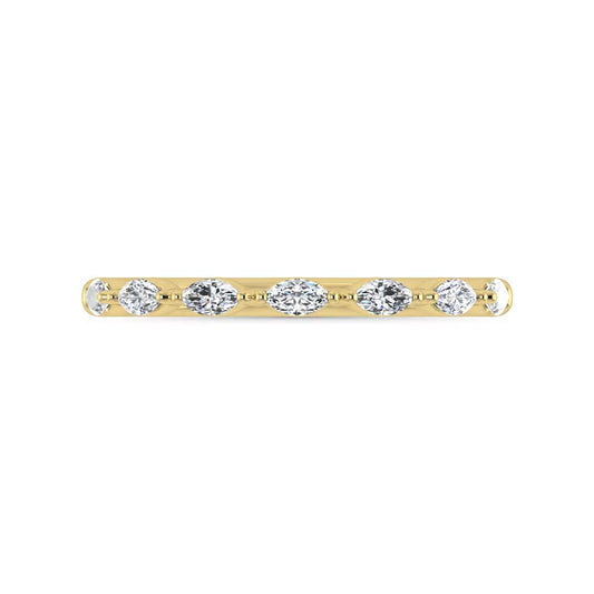 14K Yellow Gold Lab Grown Diamond 1/4 Ct.Tw. Stackable Band