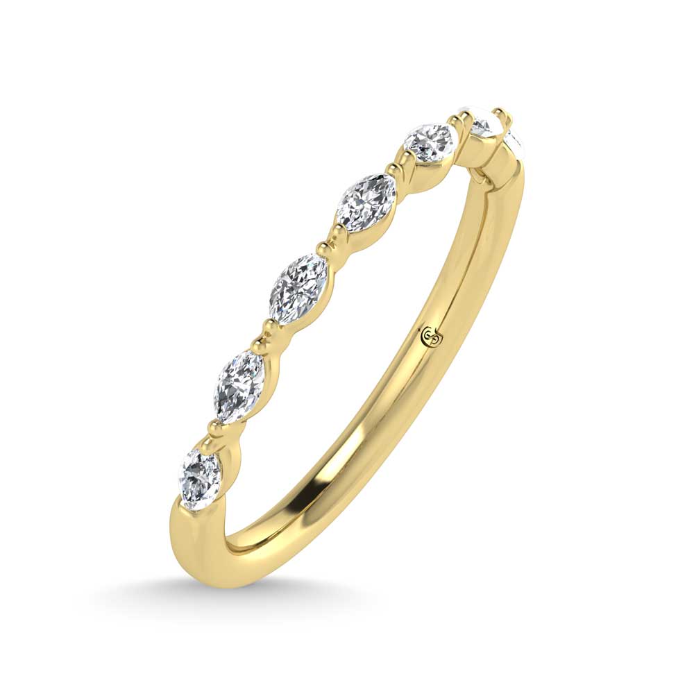 14K Yellow Gold Lab Grown Diamond 1/4 Ct.Tw. Stackable Band