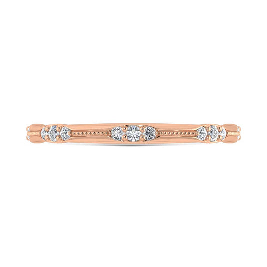 14K Rose Gold Lab Grown Diamond 1/6 Ct.Tw. Band