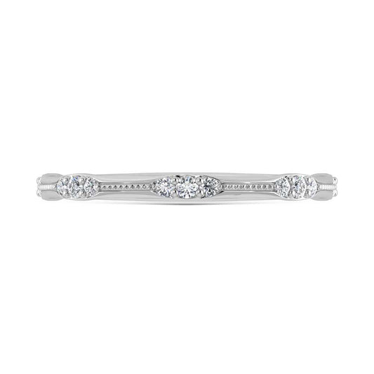 14K White Gold Lab Grown Diamond 1/6 Ct.Tw. Band