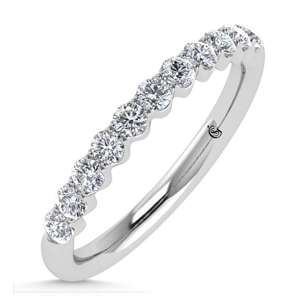 14K White Gold Lab Grown Diamond 1/2 Ct.Tw. Band