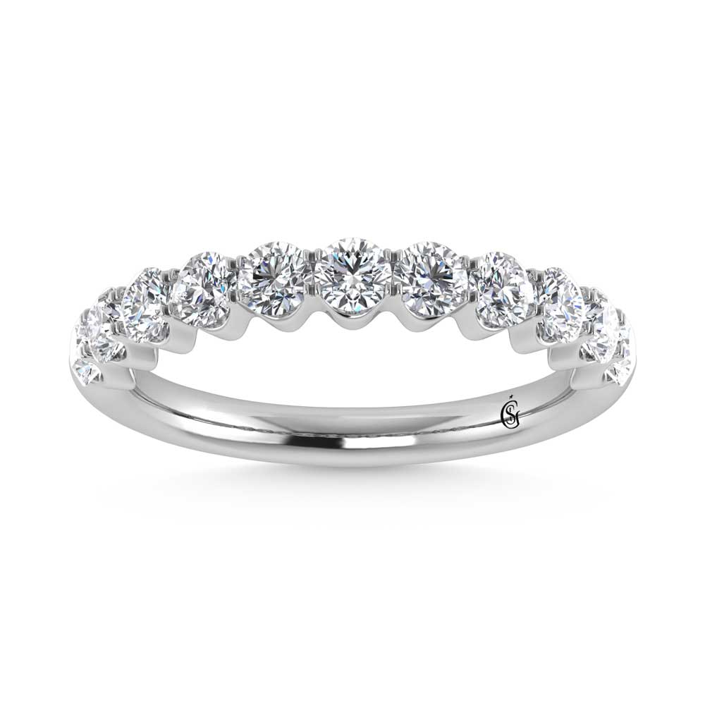 14K White Gold Lab Grown Diamond 1 Ct.Tw. Band