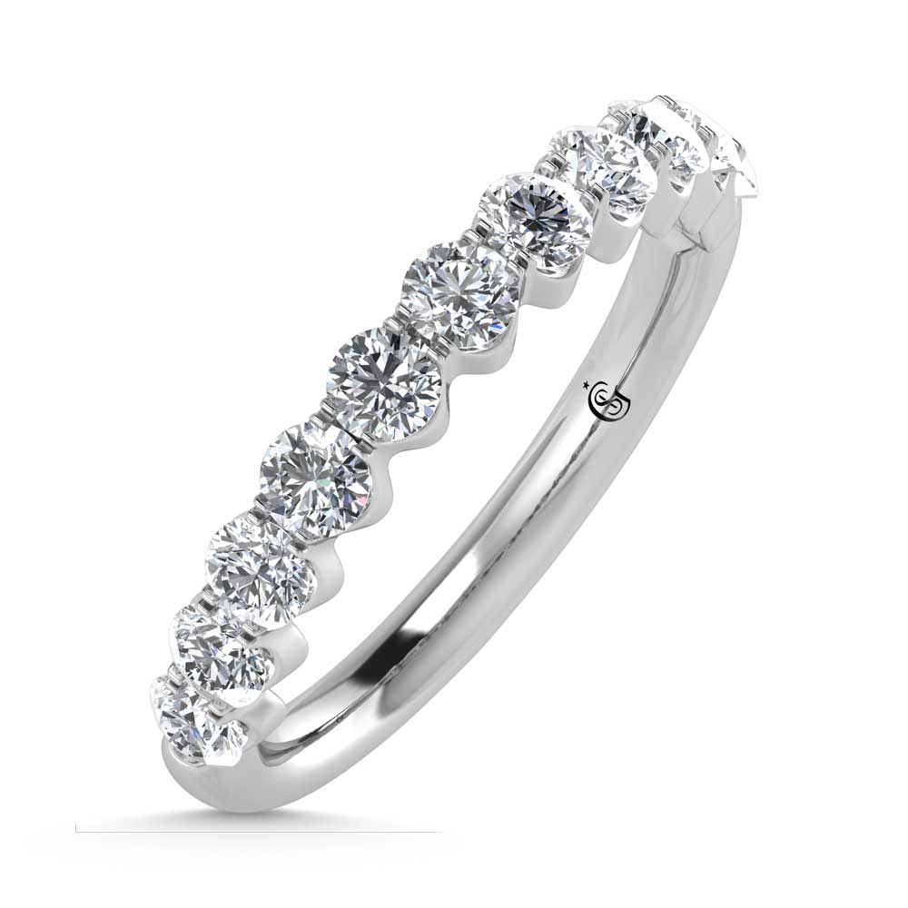 14K White Gold Lab Grown Diamond 1 Ct.Tw. Band