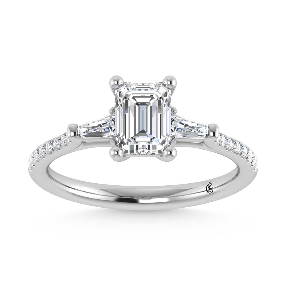 10K White Gold Lab Grown Diamond 1 1/4 Ct.Tw. Engagement Ring