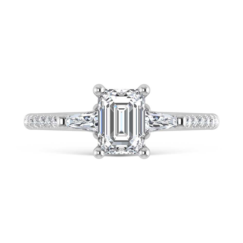 10K White Gold Lab Grown Diamond 1 1/4 Ct.Tw. Engagement Ring