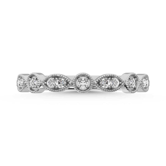 10K White Gold Lab Grown Diamond 1/8 Ct.Tw. Stackable Band