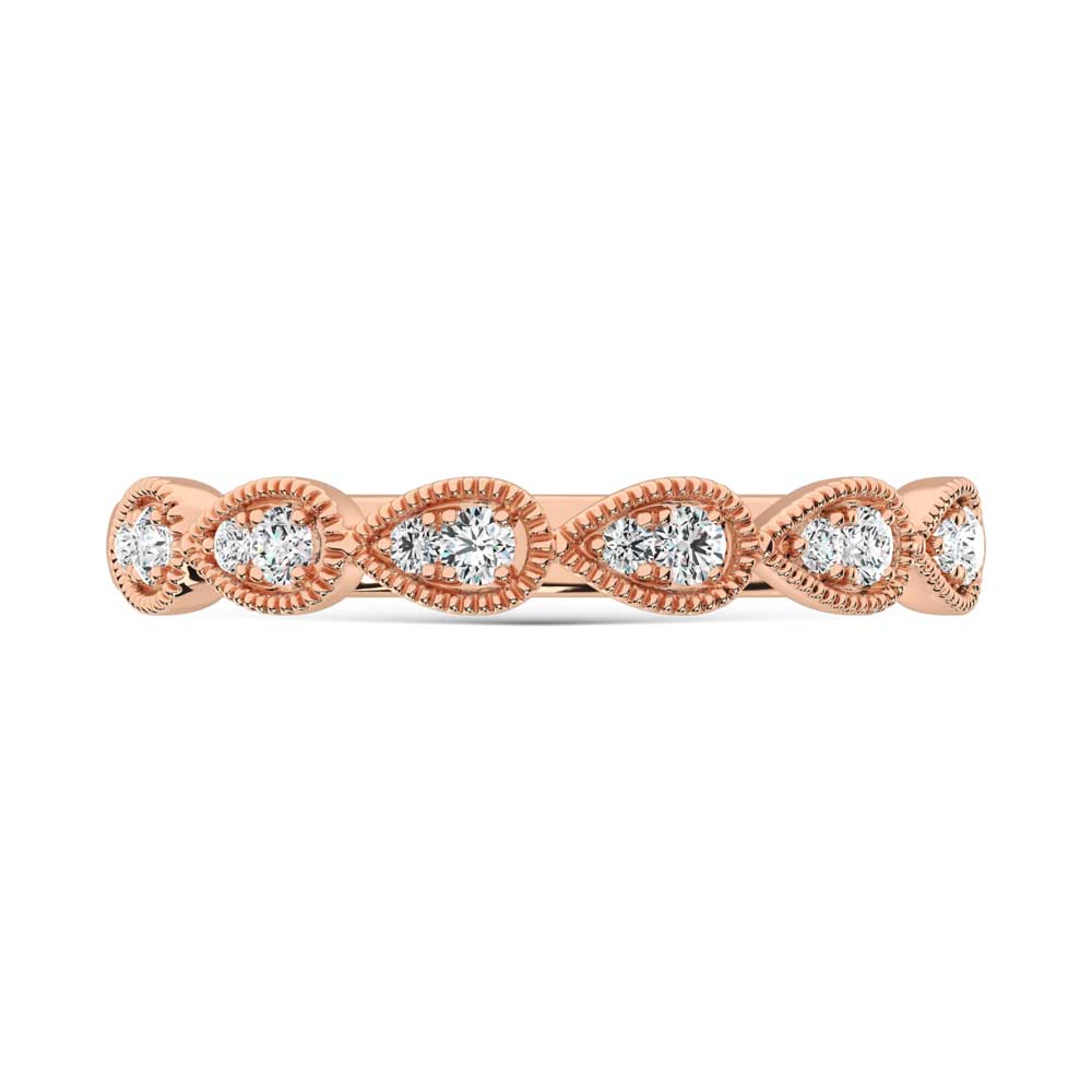 10K Rose Gold Lab Grown Diamond 1/8 Ct.Tw. Stackable Band