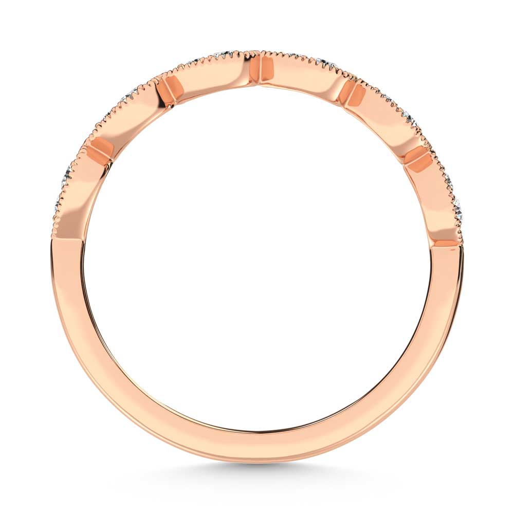 10K Rose Gold Lab Grown Diamond 1/8 Ct.Tw. Stackable Band