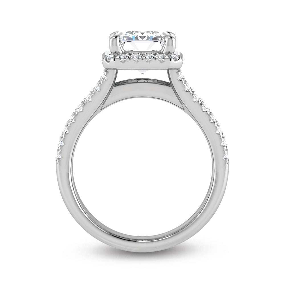 14K White Gold Lab Grown Diamond 4 5/8 Ct.Tw. Engagement Ring (IGI Certified Center 3ct)