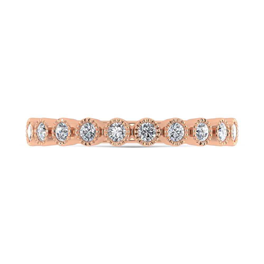 10K Rose Gold Lab Grown Diamond 1/6 Ct.Tw. Stack Band