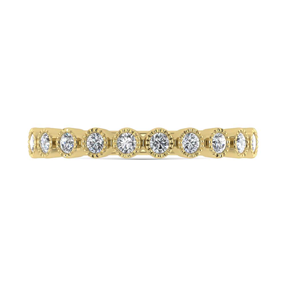 10K Yellow Gold Lab Grown Diamond 1/6 Ct.Tw. Stack Band