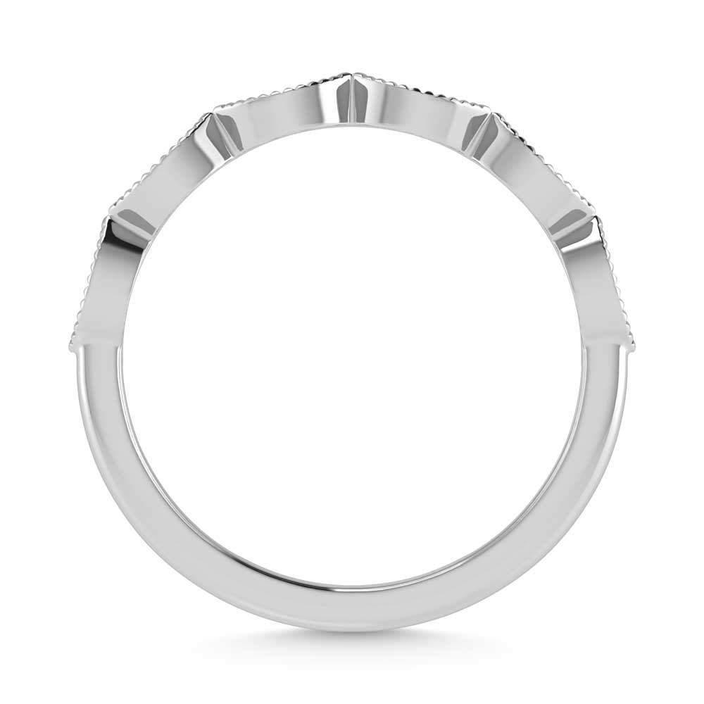 10K White Gold Lab Grown Diamond 1/6 Ct.Tw. Stack Band