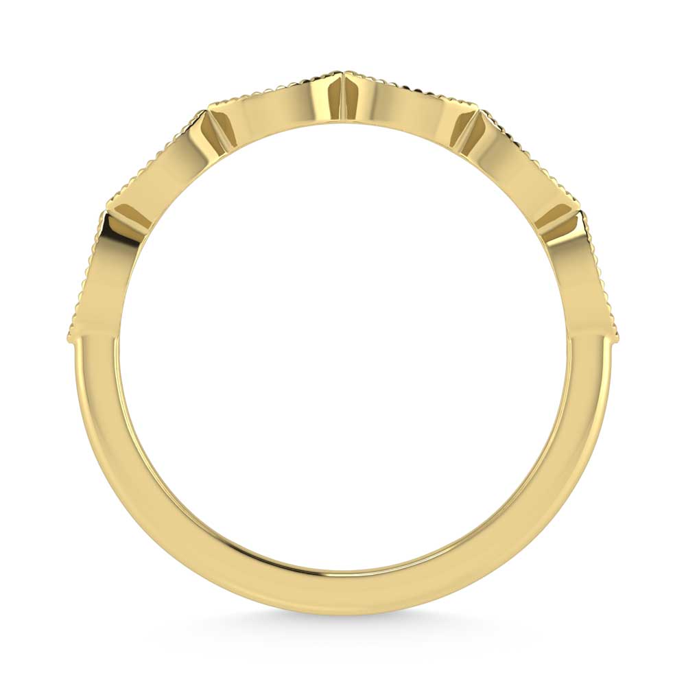 10K Yellow Gold Lab Grown Diamond 1/6 Ct.Tw. Stack Band