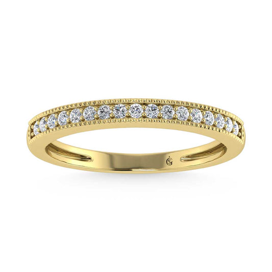 10K Yellow Gold Lab Grown Diamond 1/6 Ct.Tw. Stack Band