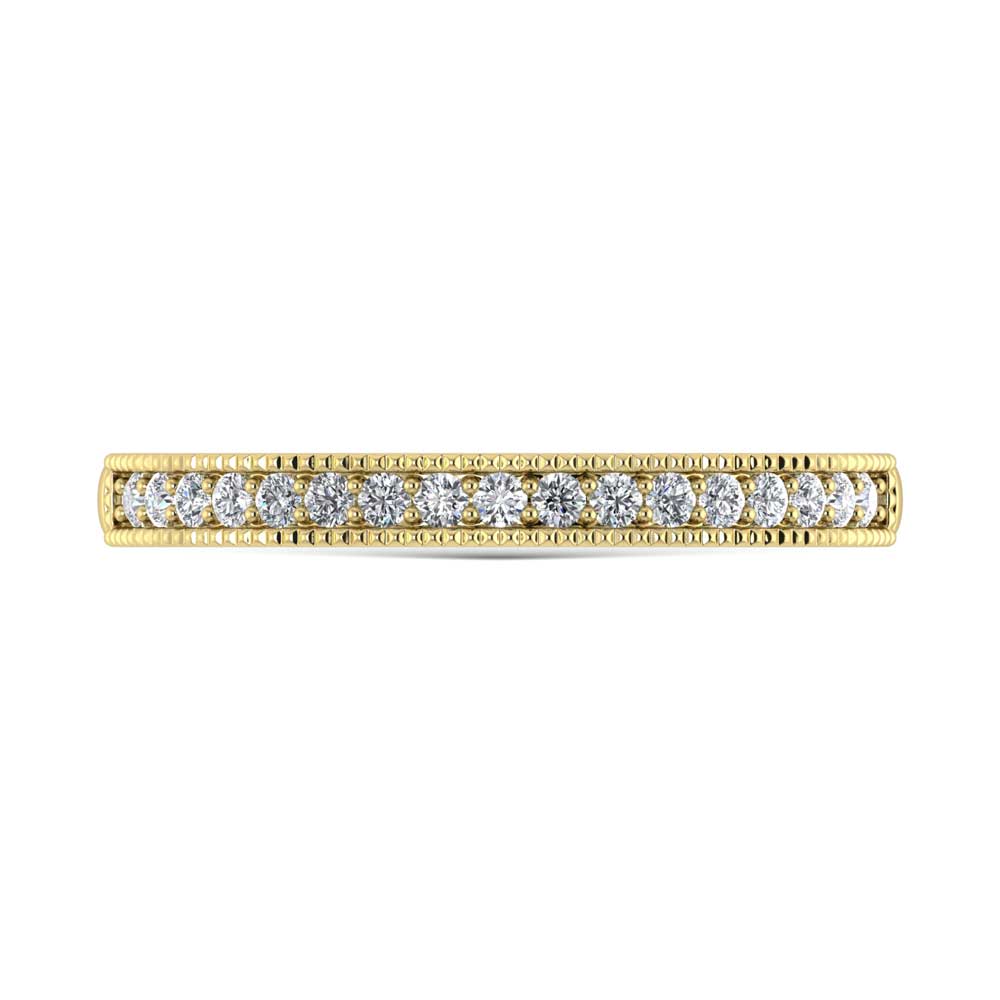 10K Yellow Gold Lab Grown Diamond 1/6 Ct.Tw. Stack Band