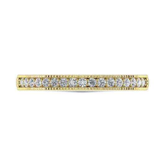 10K Yellow Gold Lab Grown Diamond 1/6 Ct.Tw. Stack Band