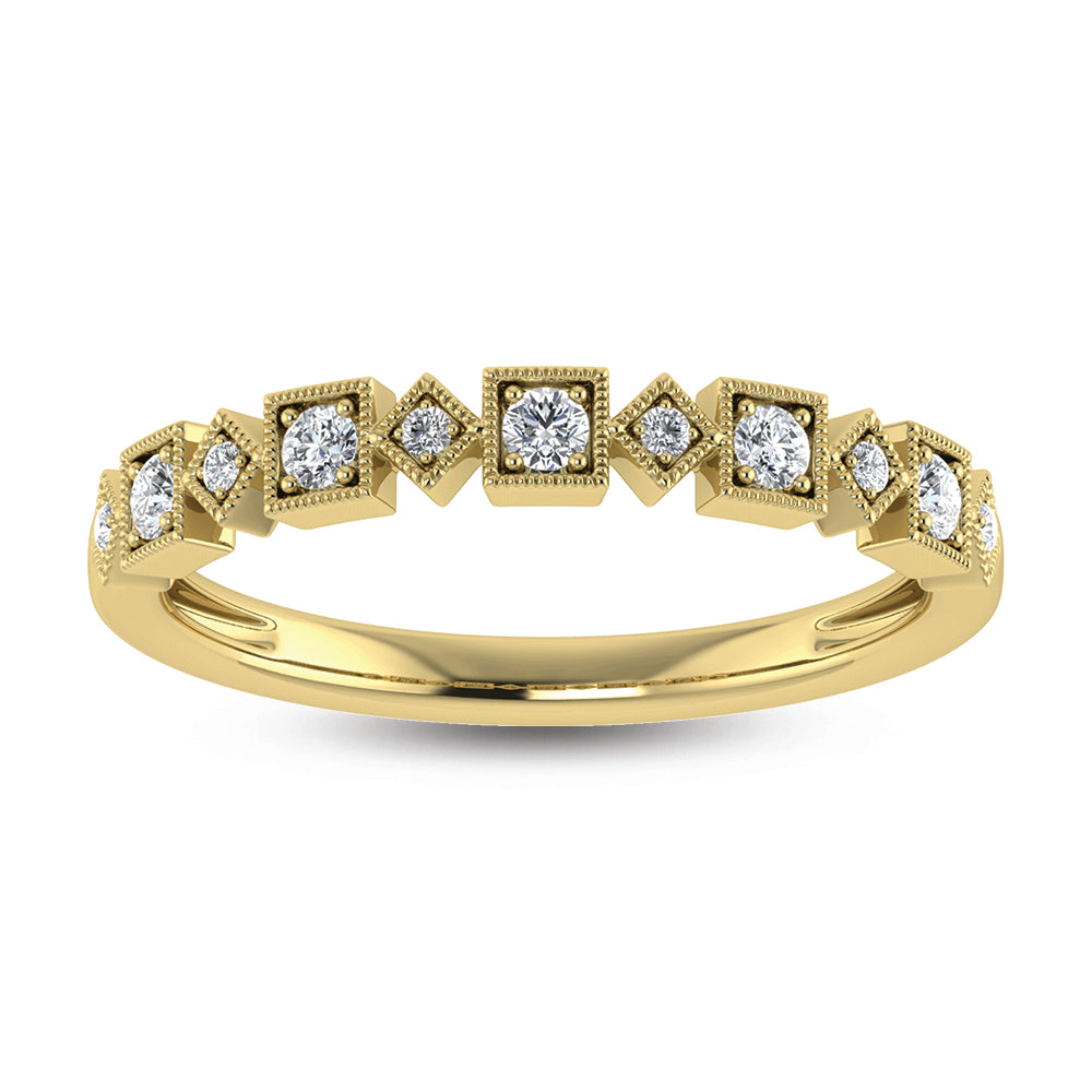 10K Yellow Gold Lab Grown Diamond 1/8 Ct.Tw. Stackable Band