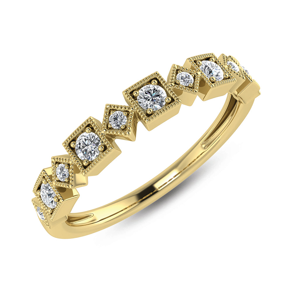 10K Yellow Gold Lab Grown Diamond 1/8 Ct.Tw. Stackable Band