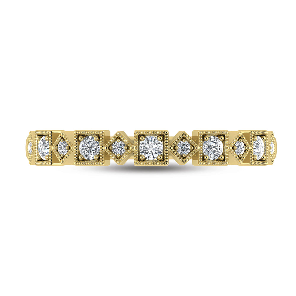 10K Yellow Gold Lab Grown Diamond 1/8 Ct.Tw. Stackable Band