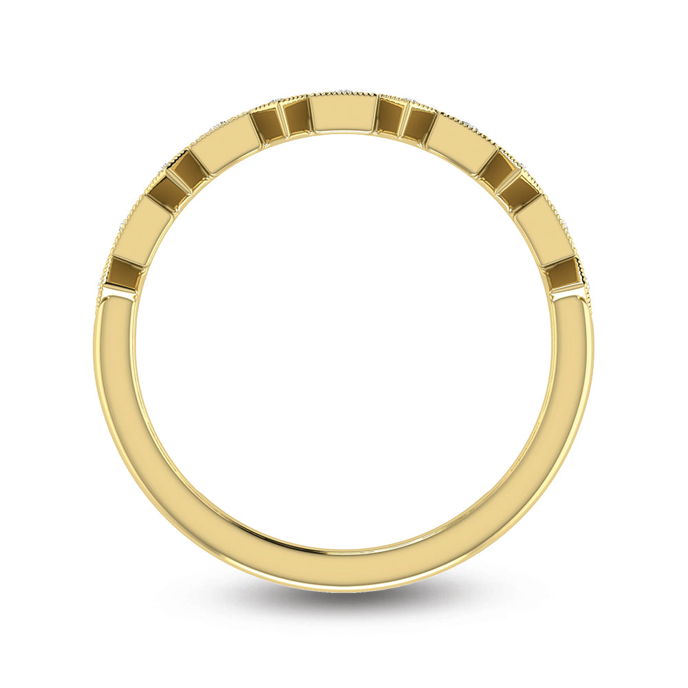 10K Yellow Gold Lab Grown Diamond 1/8 Ct.Tw. Stackable Band