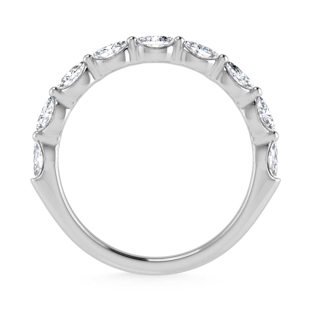 14K White Gold Lab Grown Diamond 1/3 Ct.Tw. Marquise Shape Stackable Band