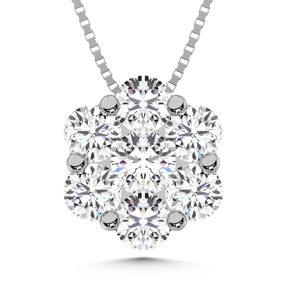 925 Silver Lab Grown Diamond 1 Ct.Tw. Fashion Pendant