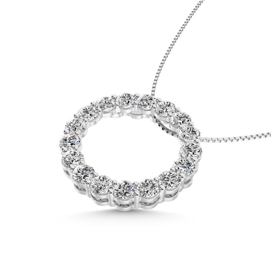 14K White Gold Lab Grown Diamond 1 Ct.Tw. Fashion Pendant