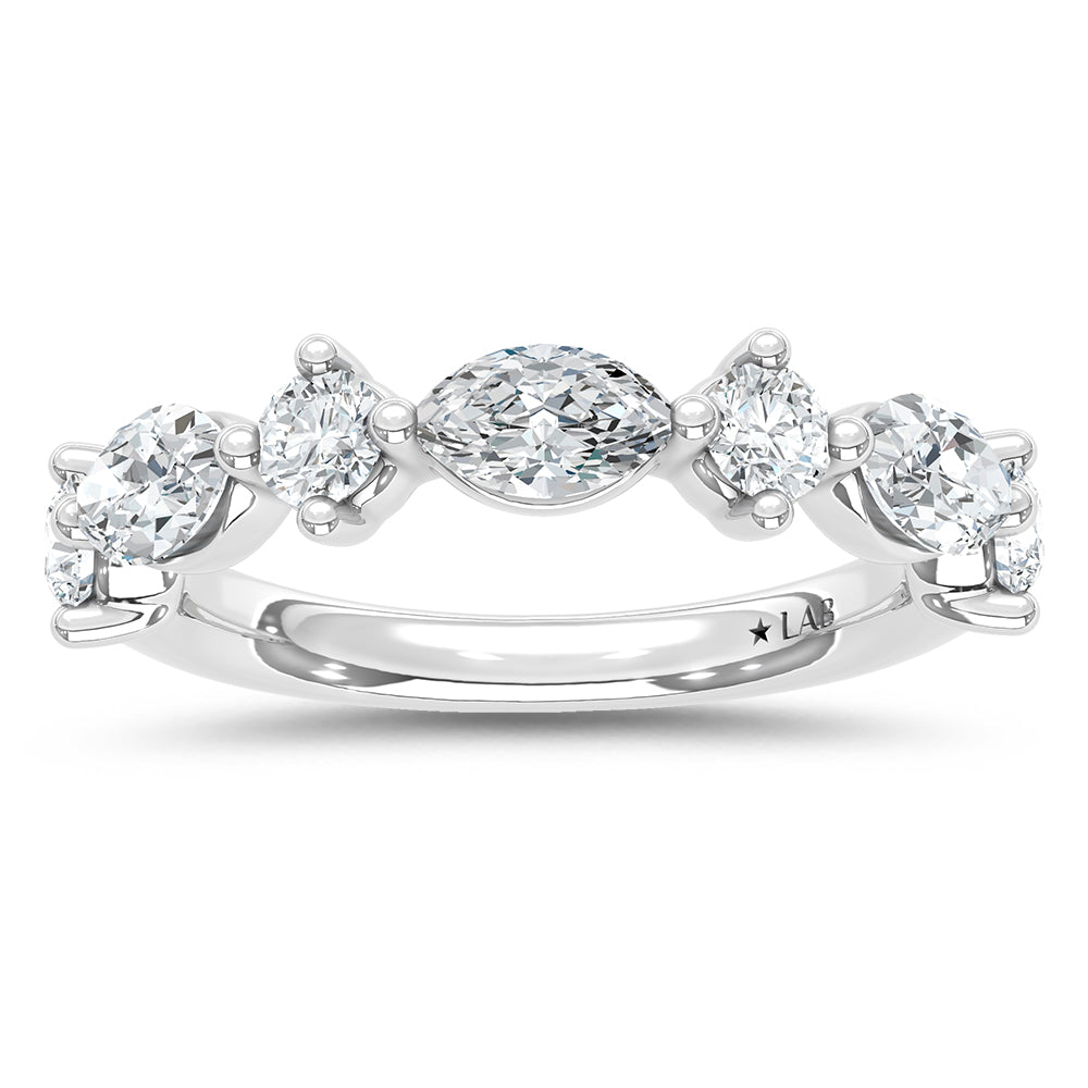 14K White Gold Lab Grown Diamond 1 Ct.Tw. Stackable Band