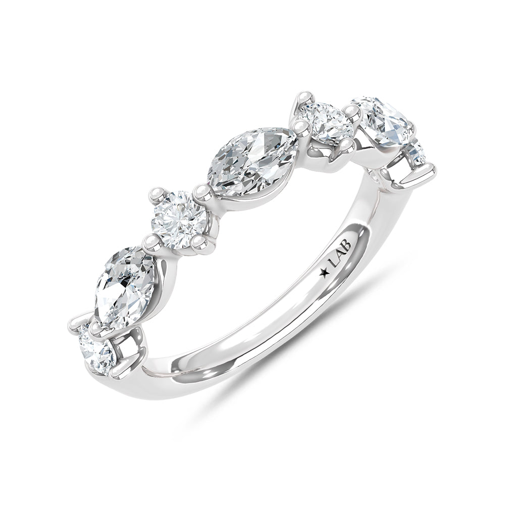 14K White Gold Lab Grown Diamond 1 Ct.Tw. Stackable Band