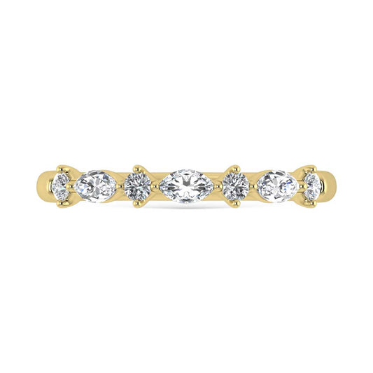 14K Yellow Gold Lab Grown Diamond 1/4 Ct.Tw. Stackable Band