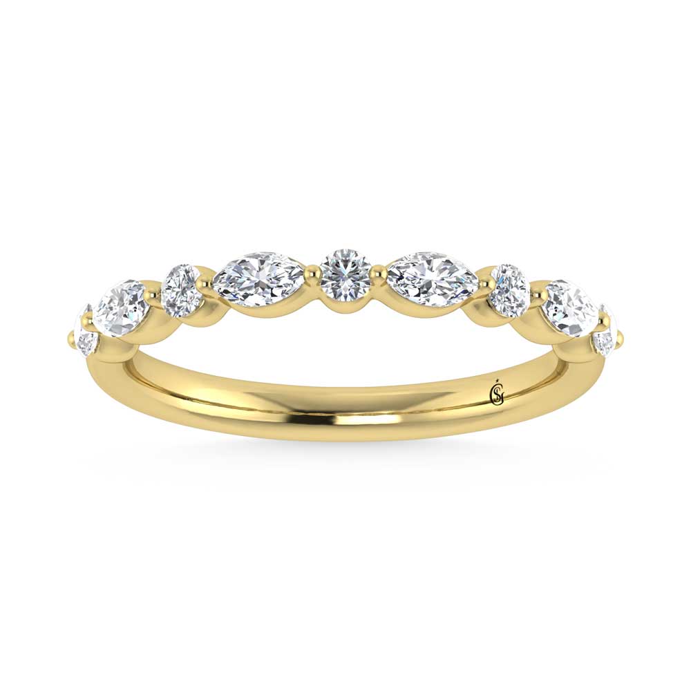 14K Yellow Gold Lab Grown Diamond 1/3 Ct.Tw. Band