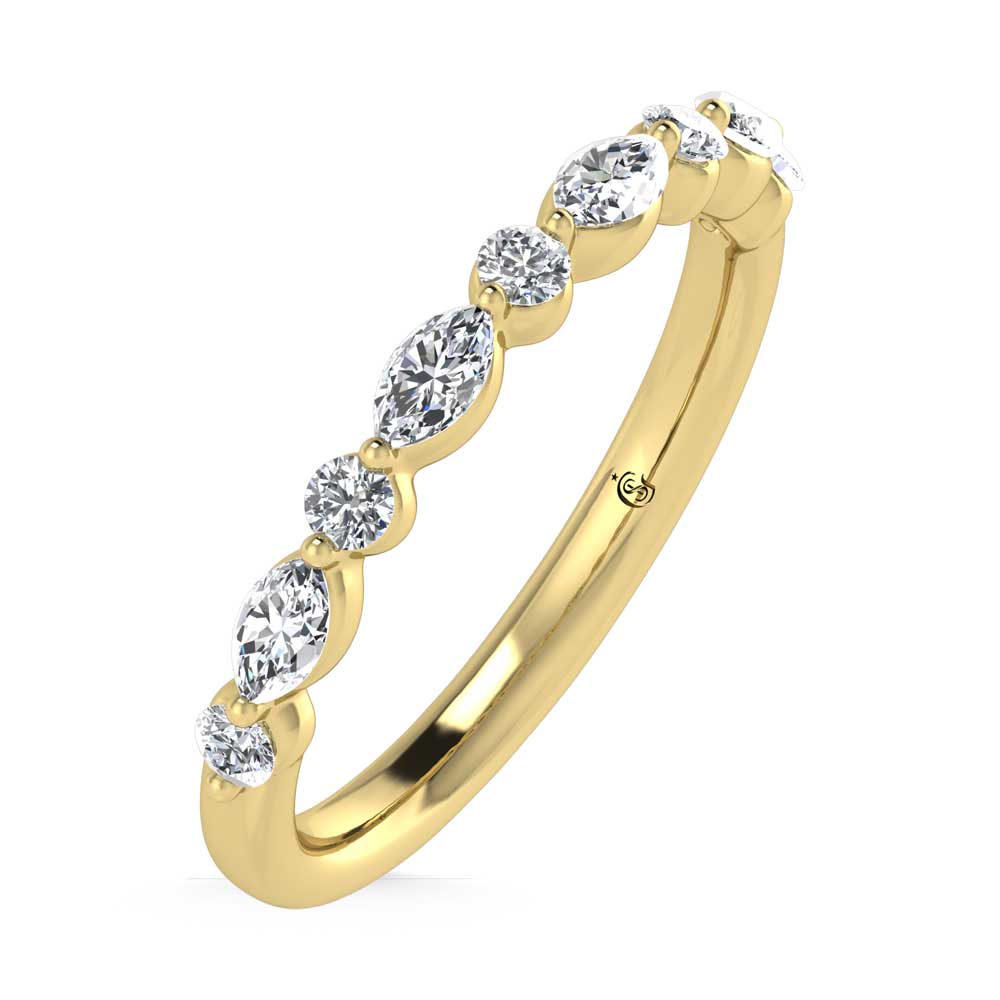 14K Yellow Gold Lab Grown Diamond 1/3 Ct.Tw. Band