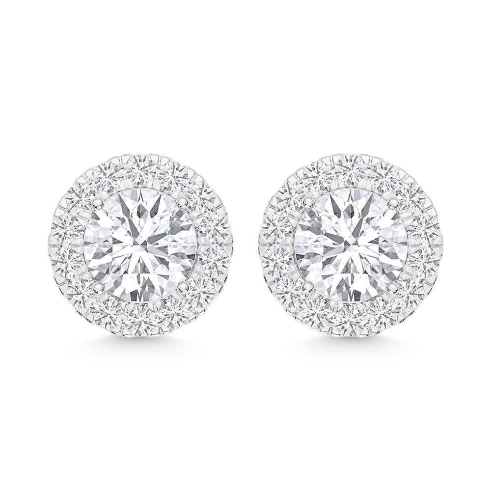 10K White Gold Lab Grown Diamond 1 Ct.Tw Fashion Earrings