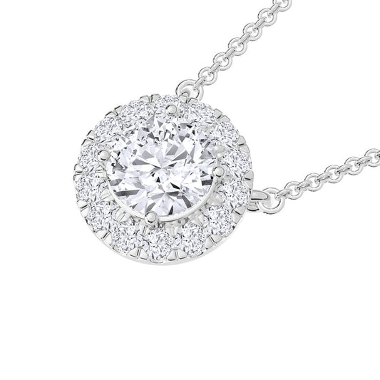 10K White Gold Lab Grown Diamond 1/2 Ct.Tw Fashion Pendant