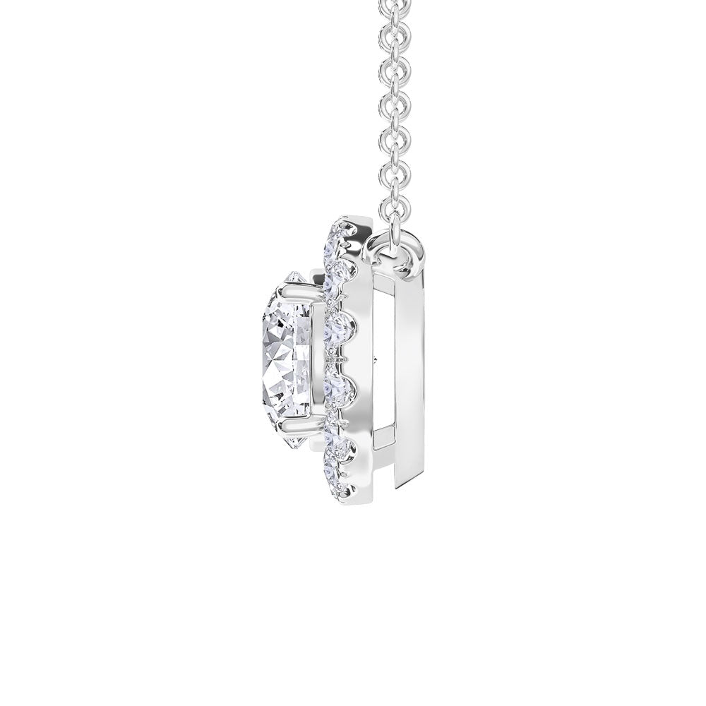 10K White Gold Lab Grown Diamond 1/2 Ct.Tw Fashion Pendant