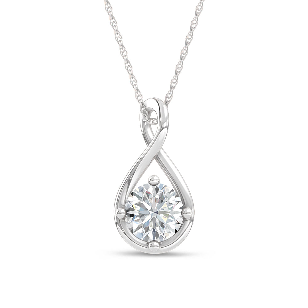10K White Gold Lab Grown Diamond 1 Ct.Tw. Fashion Pendant