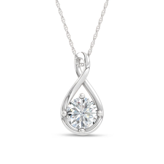10K White Gold Lab Grown Diamond 1 Ct.Tw. Fashion Pendant