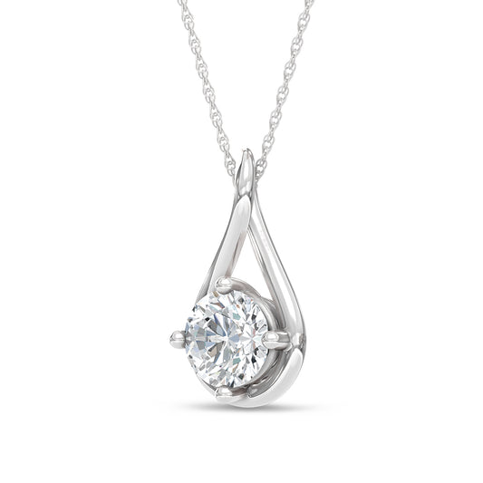 10K White Gold Lab Grown Diamond 1 Ct.Tw. Fashion Pendant