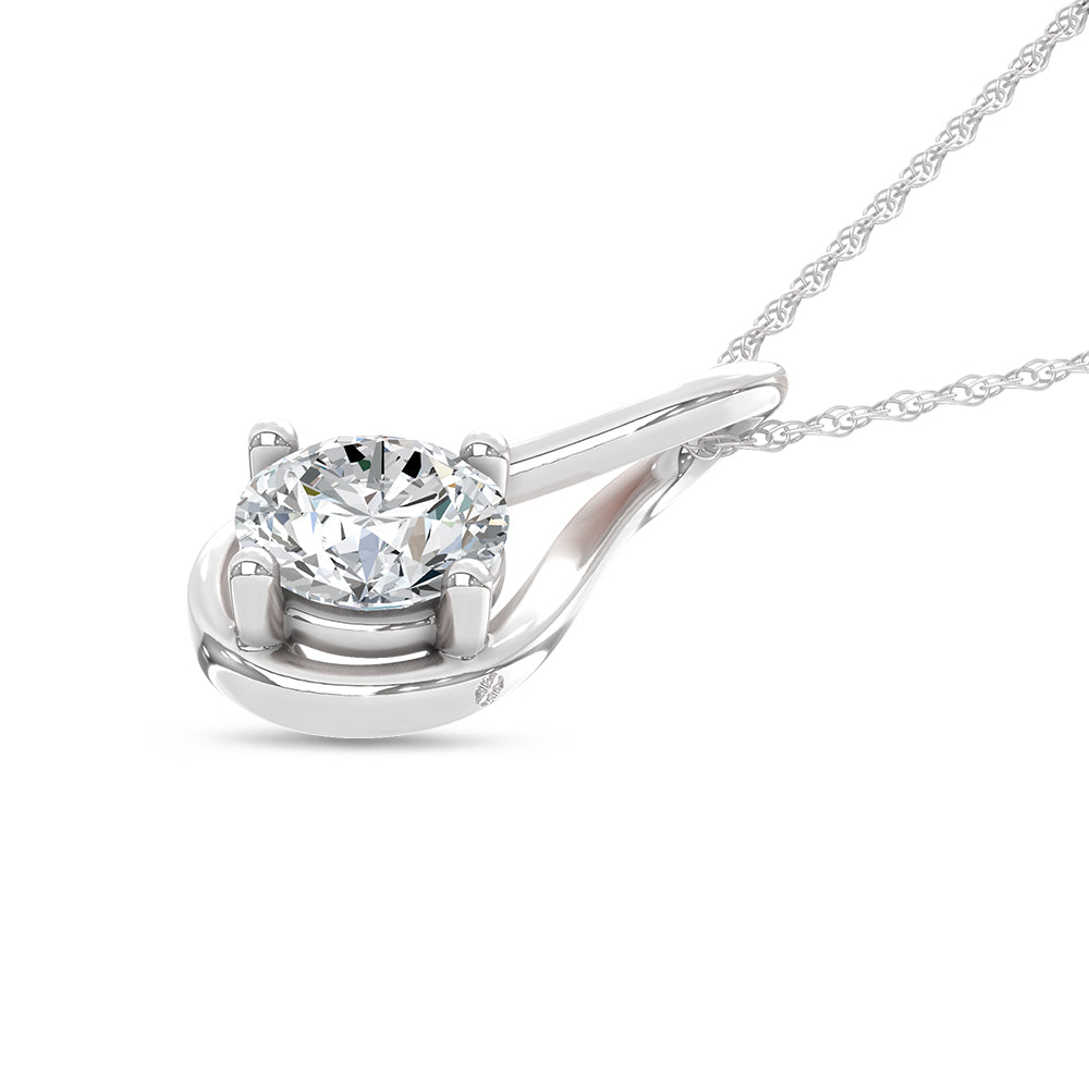 10K White Gold Lab Grown Diamond 1 Ct.Tw. Fashion Pendant
