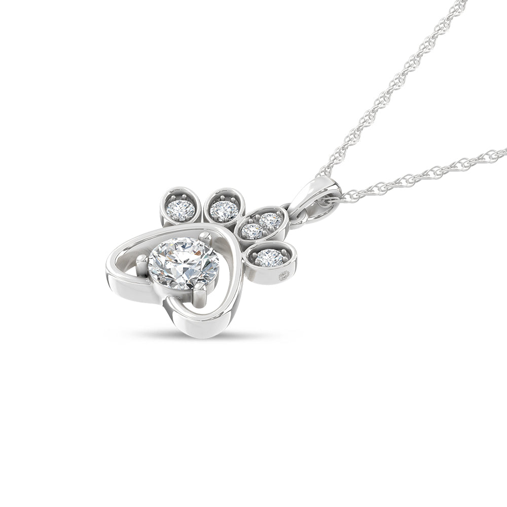 10K White Gold Lab Grown Diamond 5/8 Ct.Tw. Fashion Pendant