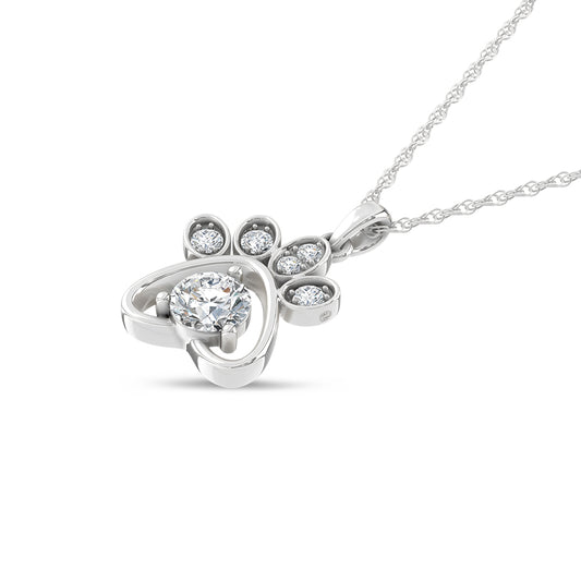 10K White Gold Lab Grown Diamond 5/8 Ct.Tw. Fashion Pendant