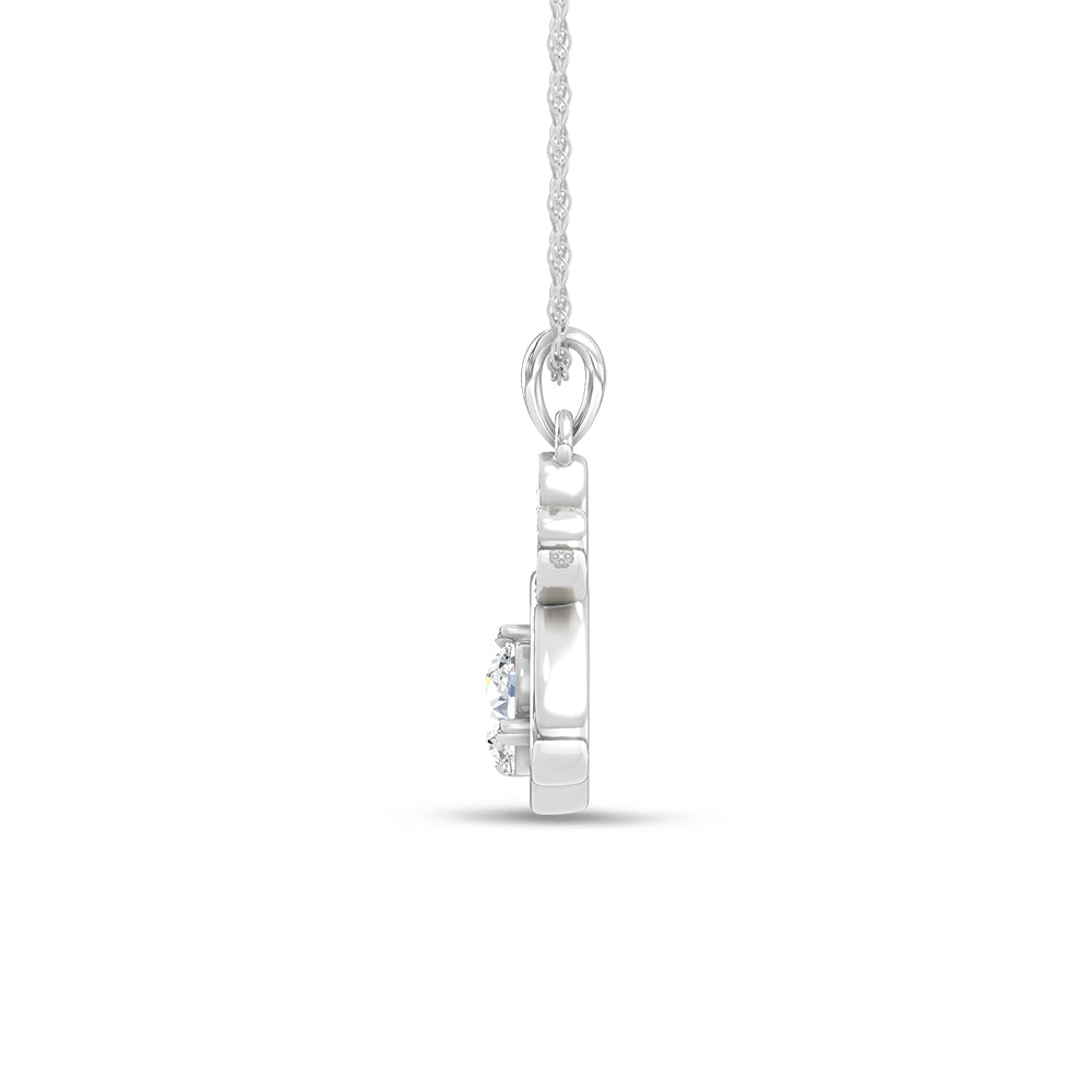 10K White Gold Lab Grown Diamond 5/8 Ct.Tw. Fashion Pendant