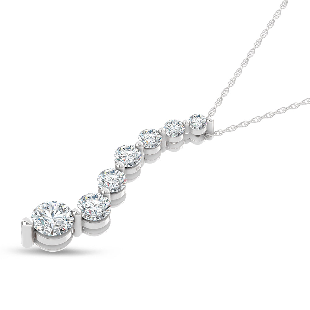 10K White Gold Lab Grown Diamond 1 Ct.Tw. Fashion Pendant