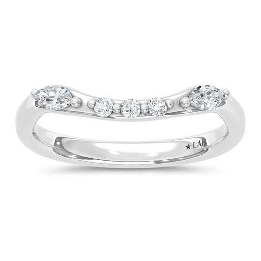 14K White Gold Lab Grown Diamond 1/4 Ct.T. Wedding Band