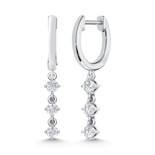 10K White Gold 1/3 Ct.Tw. Lab Grown Diamond Fashion Earrings